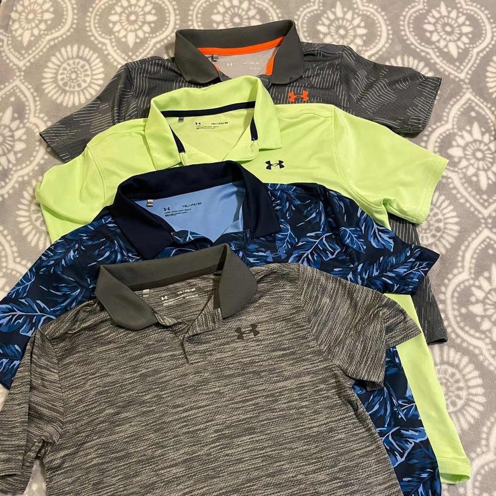 4 UA Boys XL Polo- in EUC condition, only worn a few times!